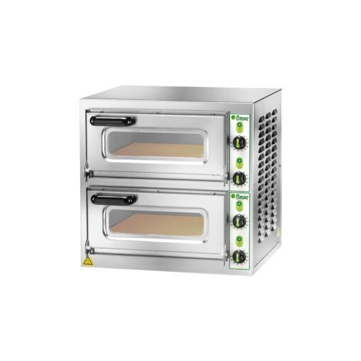2 termosztátos ablakos Pizzasütő kemence